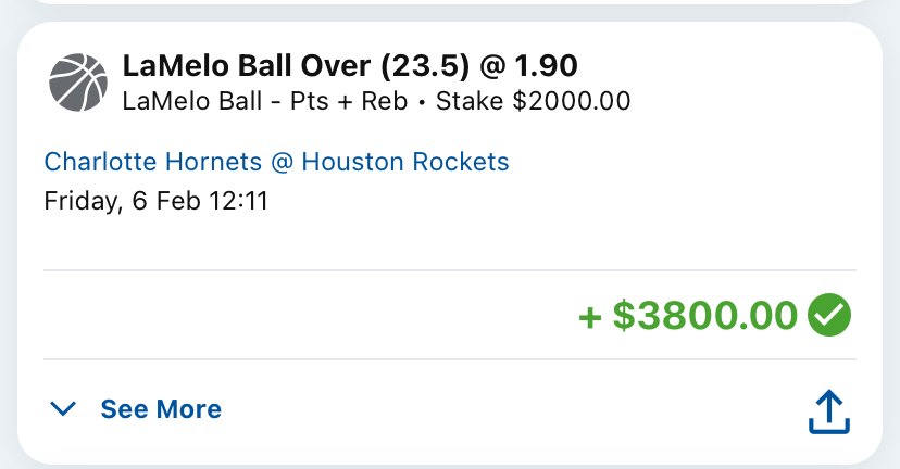 Winning betslip